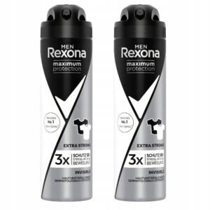Rexona Men Invisible Antyperspirant w Sprayu dla Mężczyzn bez plam 150ml x2