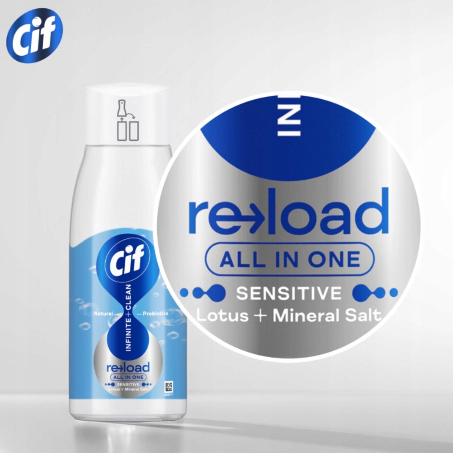 CIF Infinite Refill Wkład uzupełniający czyszczenia Lotus Sól Morska 590ml - obrazek 2