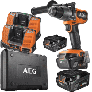 AEG Wiertarko-Wkrętarka z Udarem + Akumulator 2x5Ah+6Ah + 2x Ładowarka