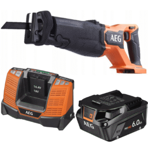 AEG Piła Szablasta Bezszczotkowa 18V + Ładowarka BL1418 + Akumulator 6.0Ah