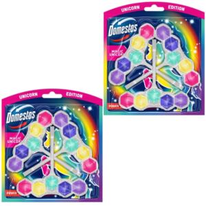 DOMESTOS KOSTKA UNICORN 3x50G kostka do WC toaletowa x2