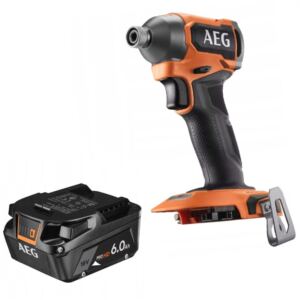 AEG Subkompaktowa Zakrętarka Udarowa 18V +Akumulator Litowo-Jonowy 6.0Ah 18