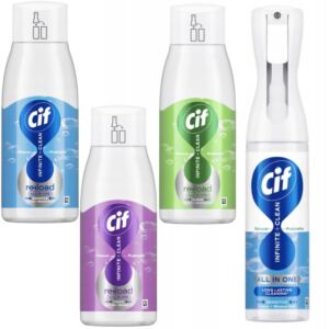 Cif Infinite Clean Sensitive Lotus +Mineral Salt Spray 280ml+3x Wkład 590ml