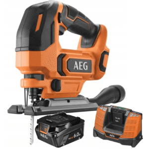 AEG Wyrzynarka Akumulatorowa 18V + Ładowarka BL1418 + Akumulator 6.0Ah