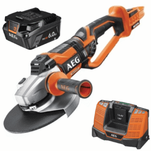 AEG Szlifierka Kątowa 18V Silnik Bezszczotkowy+ Ładowarka+ Akumulator 6.0Ah