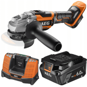 AEG Szlifierka Kątowa Bezszczotkowa + Ładowarka BL1418 + Akumulator 6.0Ah