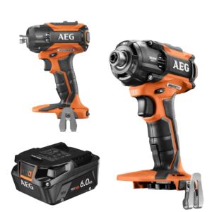 Zakr臋tarka Udarowa 18V AEG Bezszczotkowy+Akumulator Litowo-Jonowy 6.0Ah 18V