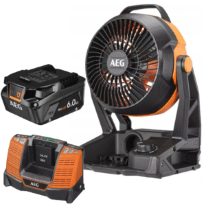 AEG Wentylator Warsztatowy BAF18-0+ Ładowarka BL1418 + Akumulator 6.0Ah