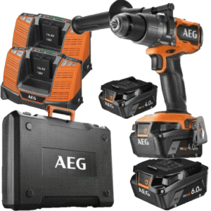 AEG Wiertarko-Wkrętarka +2x Akumulator4.0Ah +2x Ładowarka +Akumulator6.0Ah