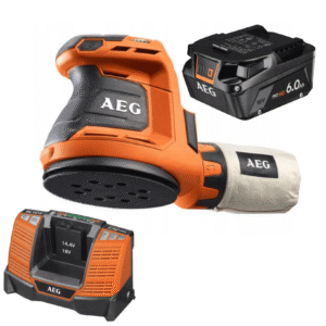 AEG Subkompaktowa Szlifierka 18V + Ładowarka BL1418 + Akumulator 6.0Ah