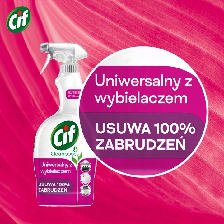 Cif Power Shine Wybielanie i Higiena Spray 750ml x2 - obrazek 6