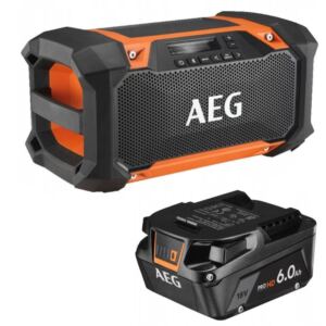 Radio Warsztatowe AEG 18V BT AM/FM +Akumulator Litowo-Jonowy 6.0Ah 18V