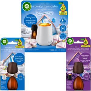 Air Wick Mgiełka Komplet Świeże Pranie Biała Orchidea+Zapasowy Wkład 2x20ml