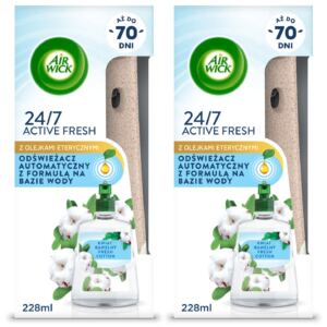 AIR WICK 2X AUTOMATYCZNY ODŚWIEŻACZ POWIETRZA + WKŁAD 228ML KWIAT BAWEŁNY