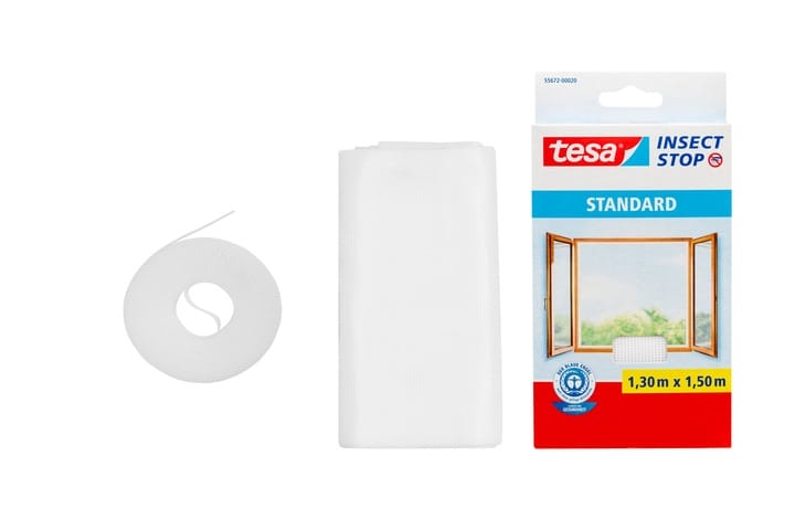 TESA STANDARD Biała moskitiera na okno siatka przeciw owadom 1,3 x 1,5 rzep - obrazek 2