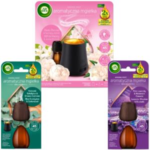 Air Wick Mgiełka Komplet Biała Peonia Kwitnący Jaśmin+Zapasowy Wkład 2x20ml