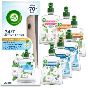 AIR WICK AUTOMATYCZNY ODŚWIEŻACZ POWIETRZA + 7X WKŁAD 228ML ZESTAW MIX
