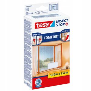 Tesa Insect Stop COMFORT moskitiera do okien z rzepem, siatka 130cm x 150cm