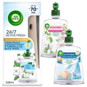 AIR WICK AUTOMATYCZNY ODŚWIEŻACZ POWIETRZA + 3X WKŁAD 228ML ZESTAW MIX