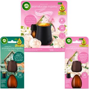 Air Wick Mgiełka Komplet Biała Peonia Kwitnący Jaśmin+Zapasowy Wkład 2x20ml