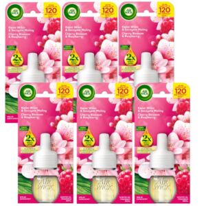 AIR WICK WKŁADY DO ODŚWIEŻACZA KWIAT WIŚNI SOCZYSTE MALINY 6X 19ML