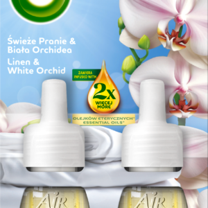 Air Wick Wkład do Odświeżacza Powietrza Świeże Pranie Biała Orchidea 19mlx2