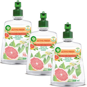 AIR WICK WKŁADY DO ODŚWIEŻACZA POWIETRZA GREJPFRUT KWIAT POMARAŃCZY 3X228ML