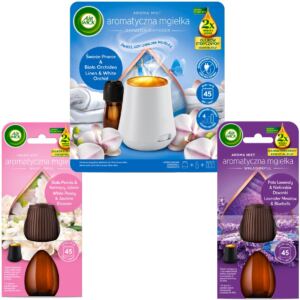 Air Wick Mgiełka Komplet Świeże Pranie Biała Orchidea+Zapasowy Wkład 2x20ml