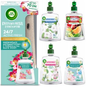 Air Wick Active Fresh Elektryczny Odświeżacz powietrza + 4 wkłady zapasy