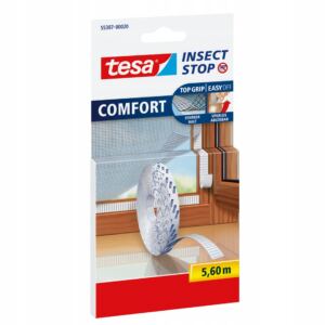 Tesa Comfort Rzep samoprzylepny do moskitier Comfort taśma 5,60m x9mm biała