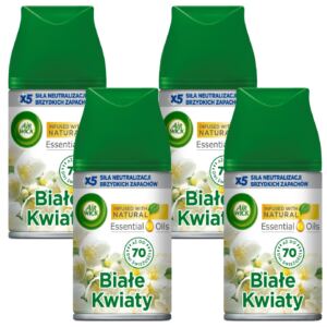 AIR WICK WKŁADY DO ODŚWIEŻACZA POWIETRZA ZAPACH BIAŁE KWIATY 4X 250ML