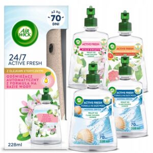 AIR WICK AUTOMATYCZNY ODŚWIEŻACZ POWIETRZA + 5X WKŁAD 228ML ZESTAW MIX