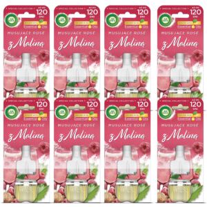 AIR WICK WKŁADY DO ELEKTRYCZNEGO ODŚWIEŻACZA MUSUJĄCE ROSE Z MALINĄ 8X 19ML
