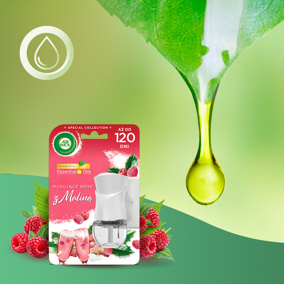 Air Wick Elektryczny Odświeżacz Powietrza Musujące Rose z Maliną 19 ml - obrazek 8