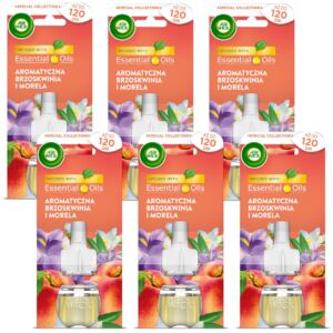 AIR WICK WKŁADY DO ELEKTRYCZNEGO ODŚWIEŻACZA BRZOSKWINIA I MORELA 6X 19ML