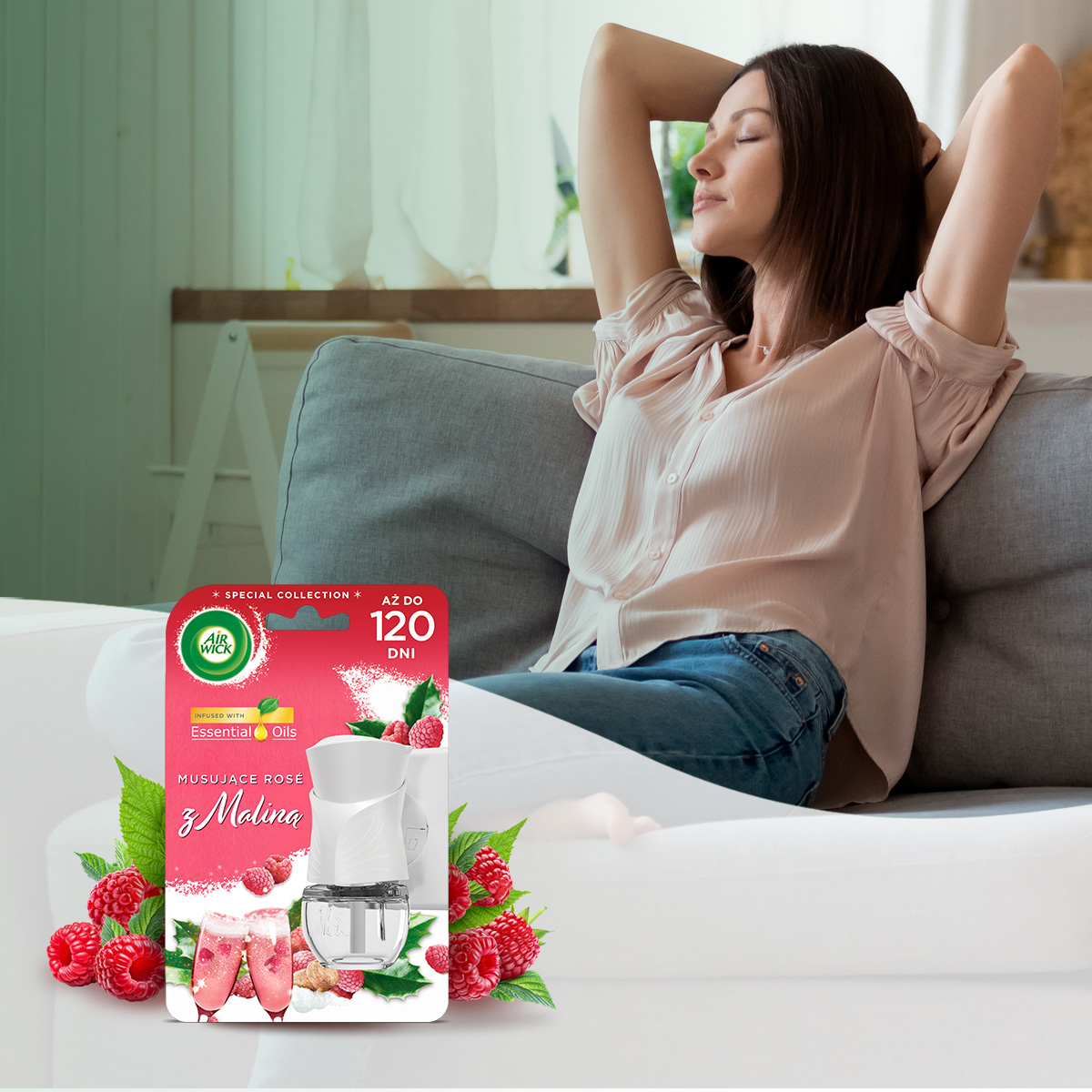 Air Wick Elektryczny Odświeżacz Powietrza Musujące Rose z Maliną 19 ml - obrazek 5