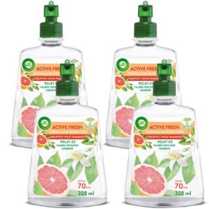 AIR WICK ACTIVE FRESH WKŁADY ODŚWIEŻACZA GREJPFRUT KWIAT POMARAŃCZY 4X228ML