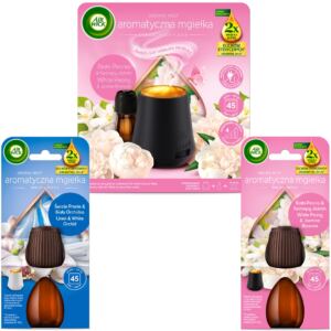 Air Wick Mgiełka Komplet Biała Peonia Kwitnący Jaśmin+Zapasowy Wkład 2x20ml