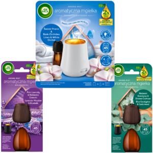 Air Wick Mgiełka Komplet Świeże Pranie Biała Orchidea+Zapasowy Wkład 2x20ml