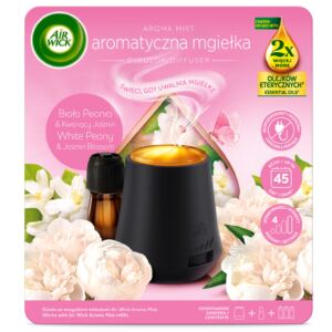 Air Wick Odświeżacz Powietrza Mgiełka Komplet Biała Peonia Kwitnący Jaśmin