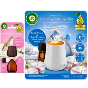 Air Wick Mgiełka Komplet Świeże Pranie Biała Orchidea +Zapasowy Wkład 20ml