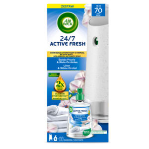 Air Wick Active Fresh Świeże Pranie & Biała Orchidea 228 ml komplet