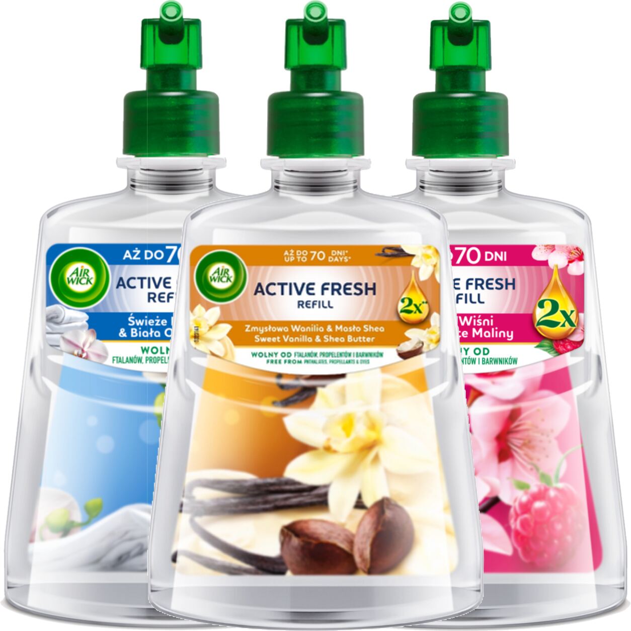 Air Wick Active Fresh Odświeżacz Wkład MIX 228ml x3