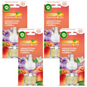 AIR WICK WKŁADY DO ELEKTRYCZNEGO ODŚWIEŻACZA BRZOSKWINIA I MORELA 4X 19ML