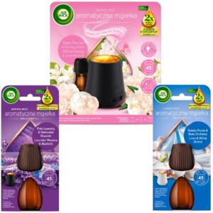 Air Wick Mgiełka Komplet Biała Peonia Kwitnący Jaśmin+Zapasowy Wkład 2x20ml