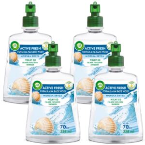 AIR WICK ACTIVE FRESH ZESTAW WKŁADY DO ODŚWIEŻACZA MORSKA BRYZA 4X 228 ML