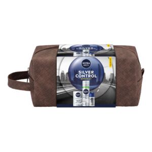 NIVEA MEN XMAS Męski zestaw prezentowy Silver Control z kosmetyczką
