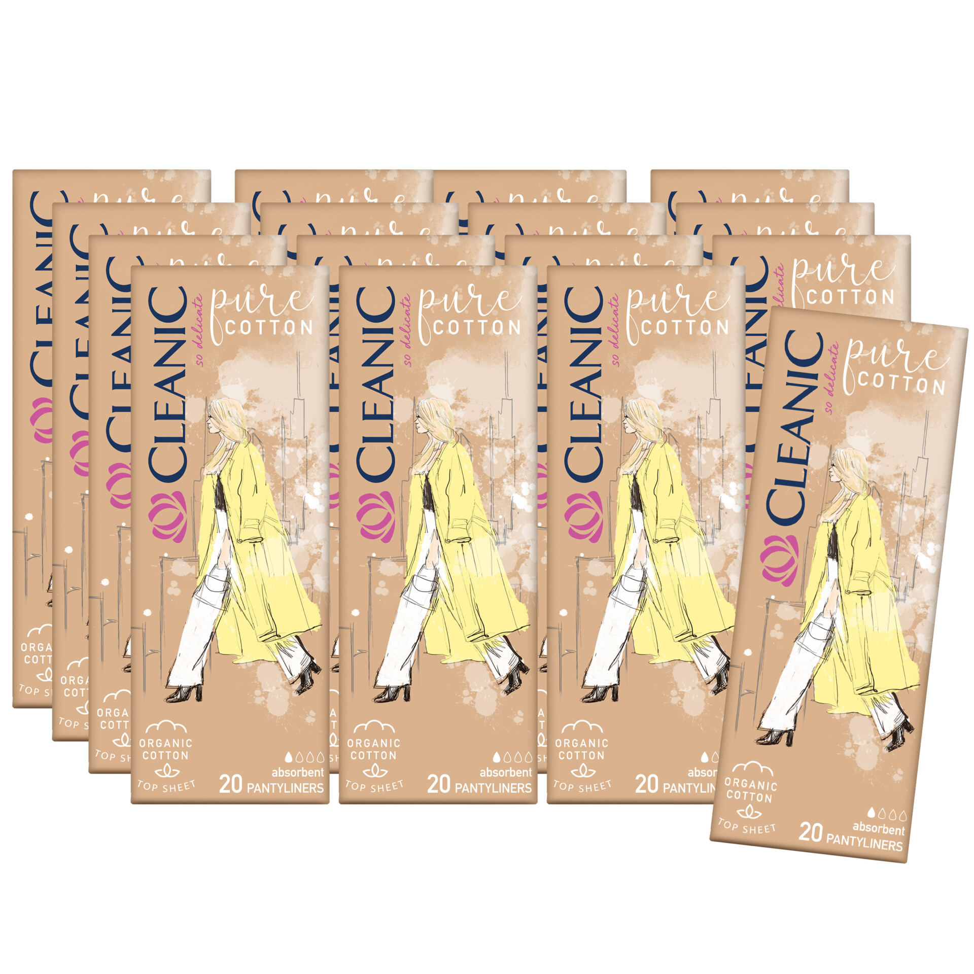 16 x Cleanic Pure Cotton Wkładki higieniczne 20 szt