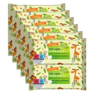 12 x OLA baby Everyday Chusteczki Dla Niemowląt i Dzieci 72 szt.