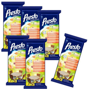 6x Presto Ściereczki gospodarcze do czyszczenia mebli 2w1 Brzoskwinia&Melon